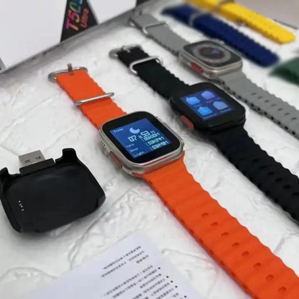 T500 Ultra Smart Watch Plain Strap ( Random Color )